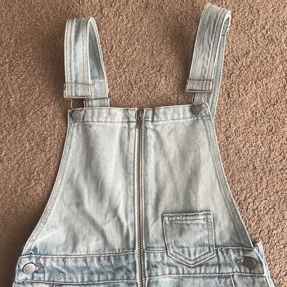 Lovers + Friends Jackson Denim Overall Dress in Edgewater Light Wash - Picture 6 of 12